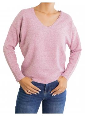 Maglia scollo a V tinta unita Only 